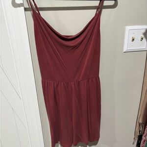 Elegant Burgundy Sleeveless Dress